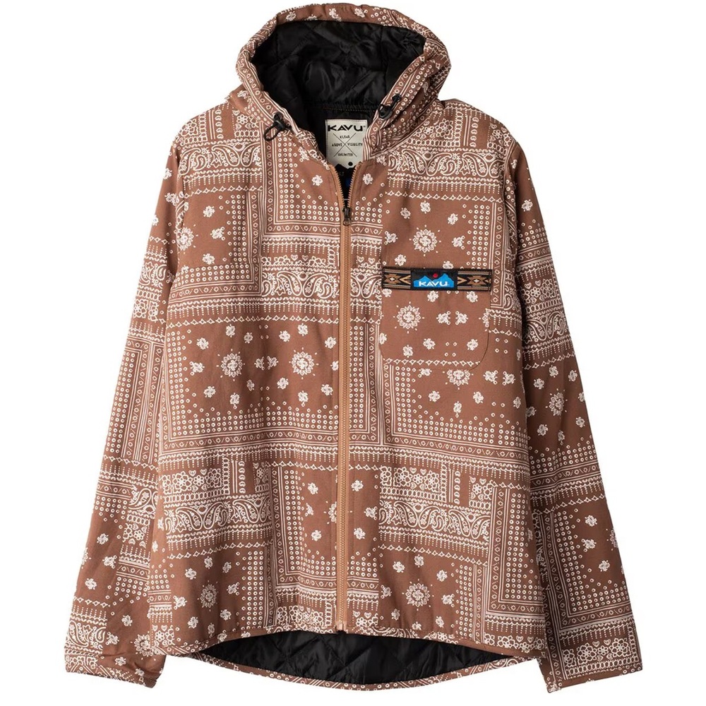 KAVU Brown Bandana Print Jacket